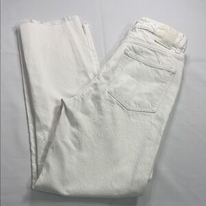 Zara White Boyfriend Jeans Relaxed Fit
